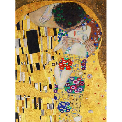 Wee Blue Coo Unframed Wall Art Klimt The Kiss12X16 Inch from B&Q