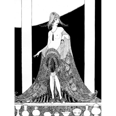 Wee Blue Coo Unframed Wall Art Art Deco Woman Portrait12X16 Inch from B&Q