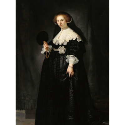 Artery8 Unframed Wall Art Rembrandt Oopjen Coppit Portrait Woman Life Drawing12X16 Inch from B&Q