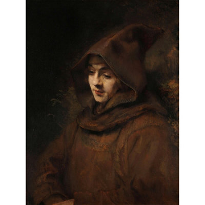 Artery8 Unframed Wall Art Rembrandt Titus Van Rijn In Monks Habit Portrait12X16 Inch from B&Q