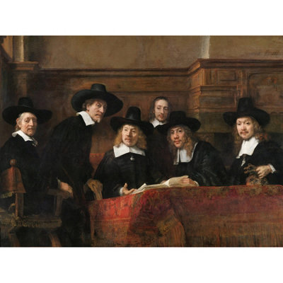 Artery8 Unframed Wall Art Rembrandt Syndics Of The Drapers' Guild Portrait12X16 Inch from B&Q