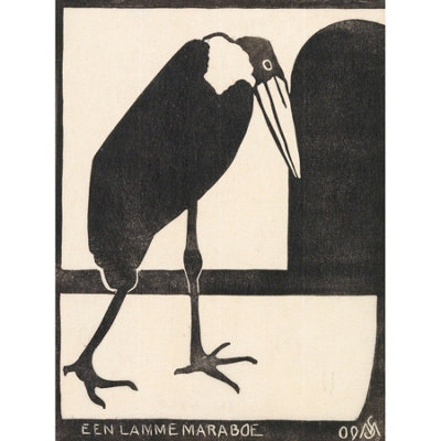 Artery8 Unframed Wall Art Samuel Jessurun De Mesquita A Lame Marabou12X16 Inch from B&Q