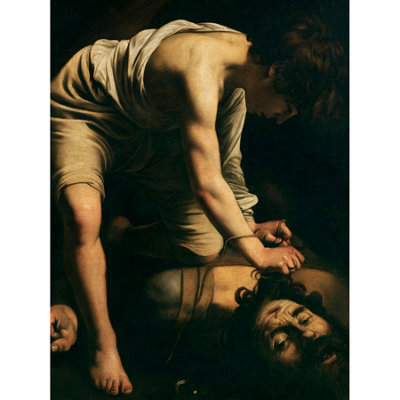Artery8 Unframed Wall Art Caravaggio David Goliath Religious Painting12X16 Inch from B&Q