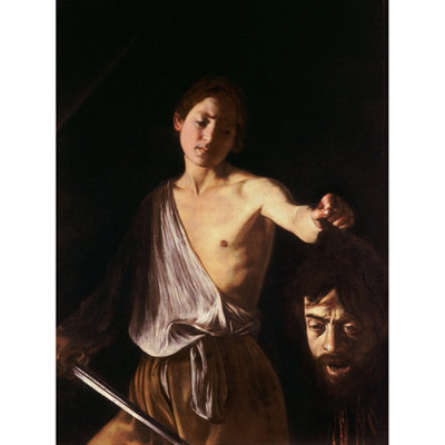 Artery8 Unframed Wall Art Caravaggio 1610 David With Head Goliath Painting12X16 Inch from B&Q