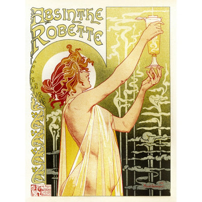 Wee Blue Coo Unframed Wall Art Absinthe Robette Belgium Classic12X16 Inch from B&Q