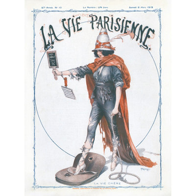 Artery8 Unframed Wall Art La Vie Parisienne Herouard La Vie Chere Magazine Cover12X16 Inch from B&Q