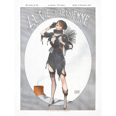 Artery8 Unframed Wall Art La Vie Parisienne Chimney Sweep Pin Up Magazine Cover12X16 Inch from B&Q