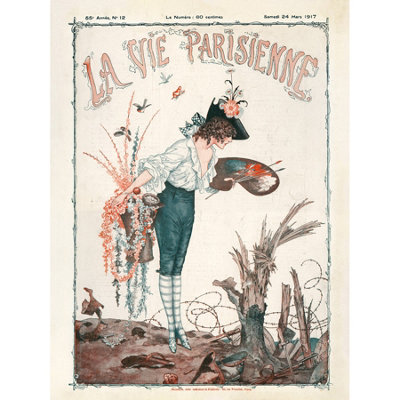 Artery8 Unframed Wall Art La Vie Parisienne Spring 1917 Ww1 Trench Magazine Cover12X16 Inch from B&Q