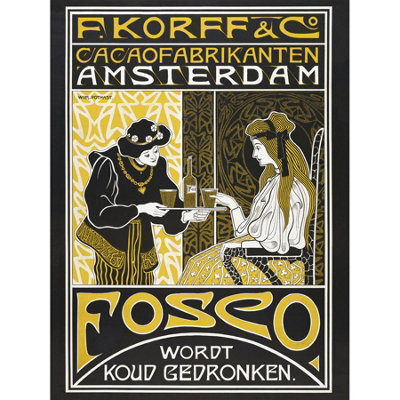Wee Blue Coo Unframed Wall Art Pothast Korff Cocoa Chocolate Amsterdam12X16 Inch from B&Q