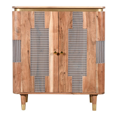 Alicia Acacia Wood 2 Doors Sideboard from B&Q