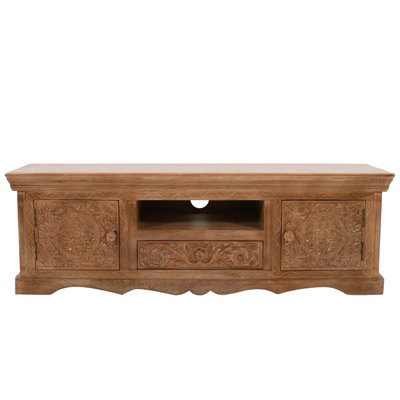 Buttercup Farm Artwork Tv CabinetSolid Mango WoodL40 X W140 X H46 Cm from B&Q