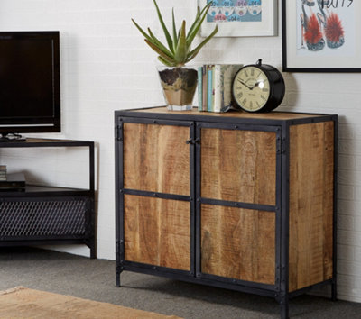 Durian Industrial Wood 2 Doors Small Sideboard from B&Q