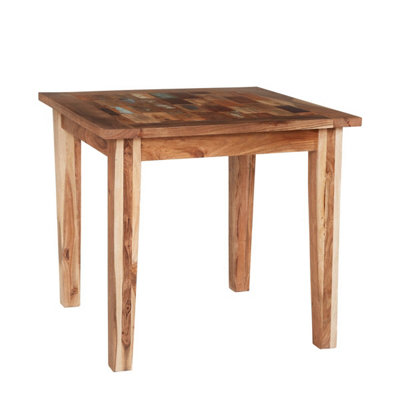 Vema Reclaimed Boat Wood Square Small Dining Table from B&Q