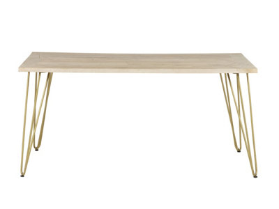 Nirvana Solid Light Mango Wood Rectangular 6 Seater Dining Table from B&Q