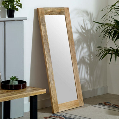 Alphon Mango Wooden Mirror Extra Long from B&Q