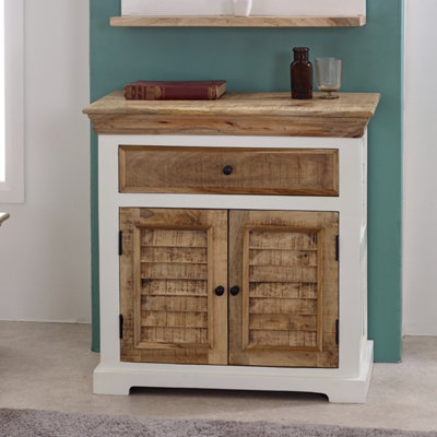  - Breo Solid Mango Wood Small Sideboard White