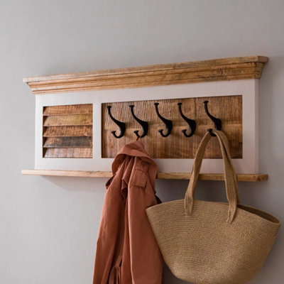  - Breo Solid Mango Wood White Hanging Unit