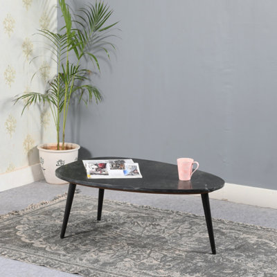  - Ancient Large Tv Stand With Marble Top & Metal Legs