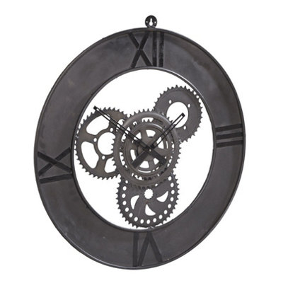 Large Industrial Style Clock Factory Metal from B&Q