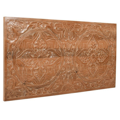 Buttercup Farm Artwork Bedframe HeadboardSolid Mango WoodL6 X W150 X H80 Cm from B&Q