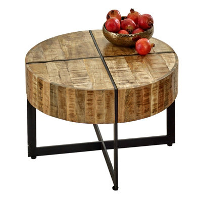 Buttercup Farm Surrey Coffee Table With Solid Mango Wood Top & Metal Legs- L70 X W70 X H45 Cm from B&Q