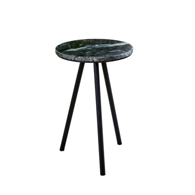 Buttercup Farm Opal Side Table With Black Marble Top & Metal Legs- L30 X W30 X H45 Cm from B&Q