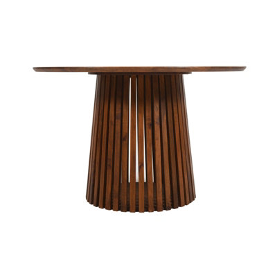 Buttercup Farm Slatted 4 To 6 Seater Round Dining TableMango WoodL120 X W120 X H76 Cm from B&Q