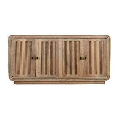 B&Q -  Hudson Carved 4 Doors Large SideboardMango WoodL45 X W163 X H80 Cm