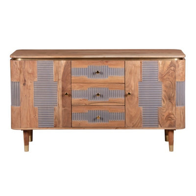 Buttercup Farm Wilton 2 Doors 3 Drawers SideboardAcacia WoodL40 X W140 X H80 Cm from B&Q