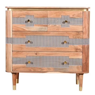Buttercup Farm Wilton 4 Drawers ChestAcacia WoodL40 X W90 X H90 Cm from B&Q