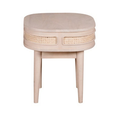 Buttercup Farm Valencia Bedside TableCane & Mango WoodL50 X W50 X H55 Cm from B&Q