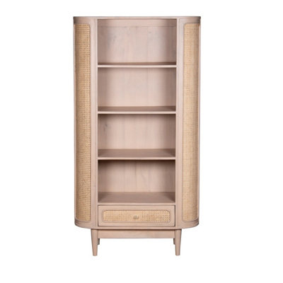 Buttercup Farm Valencia BookcaseCane & Mango WoodL40 X W90 X H165 Cm from B&Q