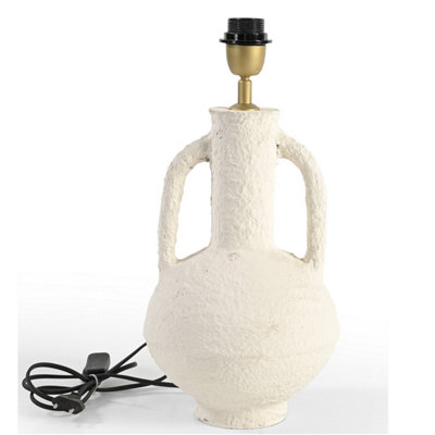  - Paper Mache Sculptural Table Lamp With Open Arms (Without Shade)