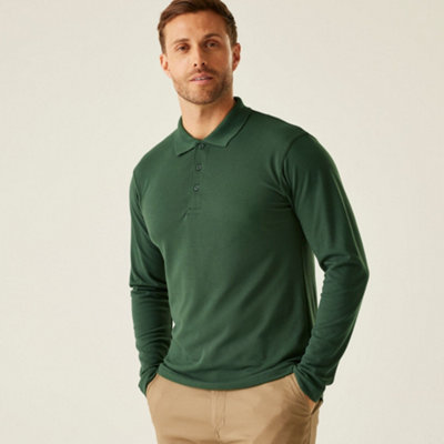 Regatta Professional Pro 65/35 Long Sleeve Polo Shirt Green