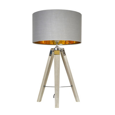 Valuelights Unisex Brown Clipper Tripod Table Lamp Base - Image 6