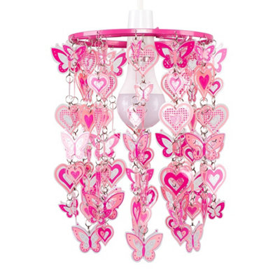 Valuelights Pink Ceiling Droplets Shade And Bulb (D)18Cm from B&Q