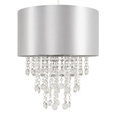 Valuelights Jesmond Grey Ceiling Shade And Bulb (D)32Cm from B&Q