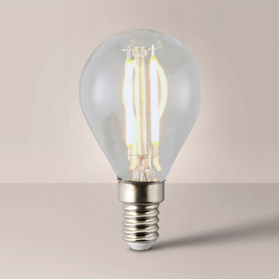 Valuelights Unisex Clear E14 Pack Of 2 4W Filament Golfball Warm White Led Bulbs In - Image 8