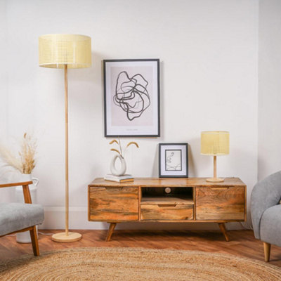 Valuelights Heather Light Wood Floor Lamp from B&Q