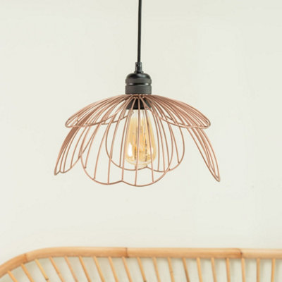 Valuelights Pink Metal Flower Easy Fit Ceiling Light Shade And Bulb (D)31.5Cm from B&Q