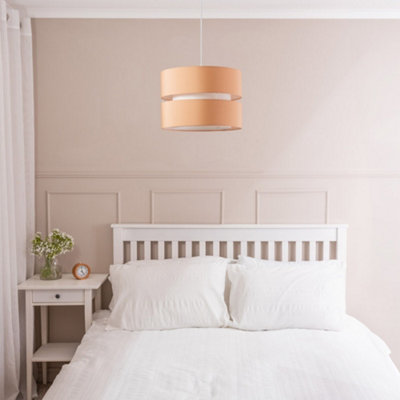 Valuelights Sophia Large Sand 2 Tier Ceiling Shade And Bulb (D)35Cm Light