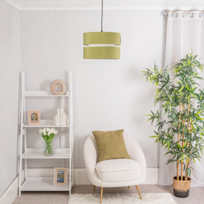 Valuelights Light Sophia Olive 2 Tier Ceiling Shade And Bulb Large