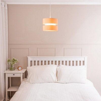 B&Q -  Sophia Pair Of Small Sand 2 Tier Ceiling Light Shades And Bulbs (D)26Cm
