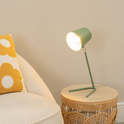 Valuelights Lark Sage Green Metal Task Reading Compact Desk Table Lamp With Led Bulb from B&Q
