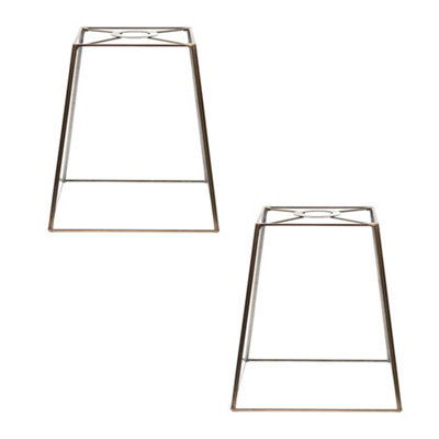 B&Q -  Susie Pair OfGold Metal And Clear Glass Lantern Easy Fit Ceiling Light Shade And Bulbs (D)18Cm