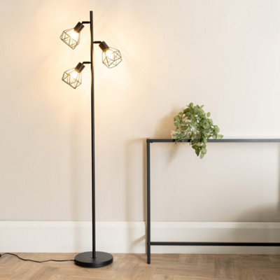 ValueLights Angus 3 Way Metal LED Floor Lamp - Matte Black - Modern Design - Image 8