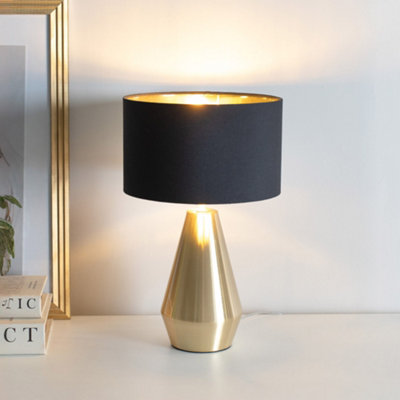 Valuelights Jax Dimmable Touch Table Lamp With With Inner Lamp Shade And Led Bulb Gold/Black