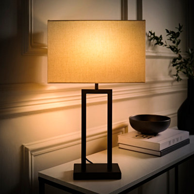 ValueLights Gloria Black Double Stem Metal LED Table Lamp - Image 8