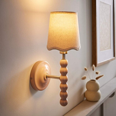 Valuelights Pink/Light Bobbin Wall With Scallop Shade