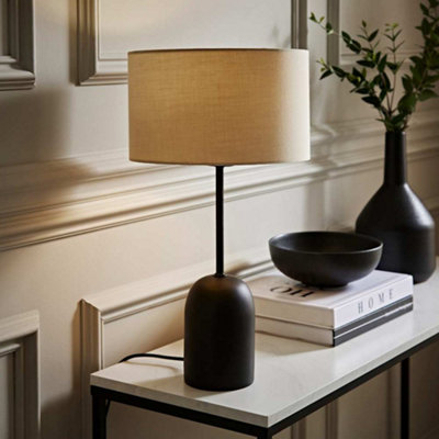 Valuelights Kaiden Dome Table Lamp With Cream Shade from B&Q